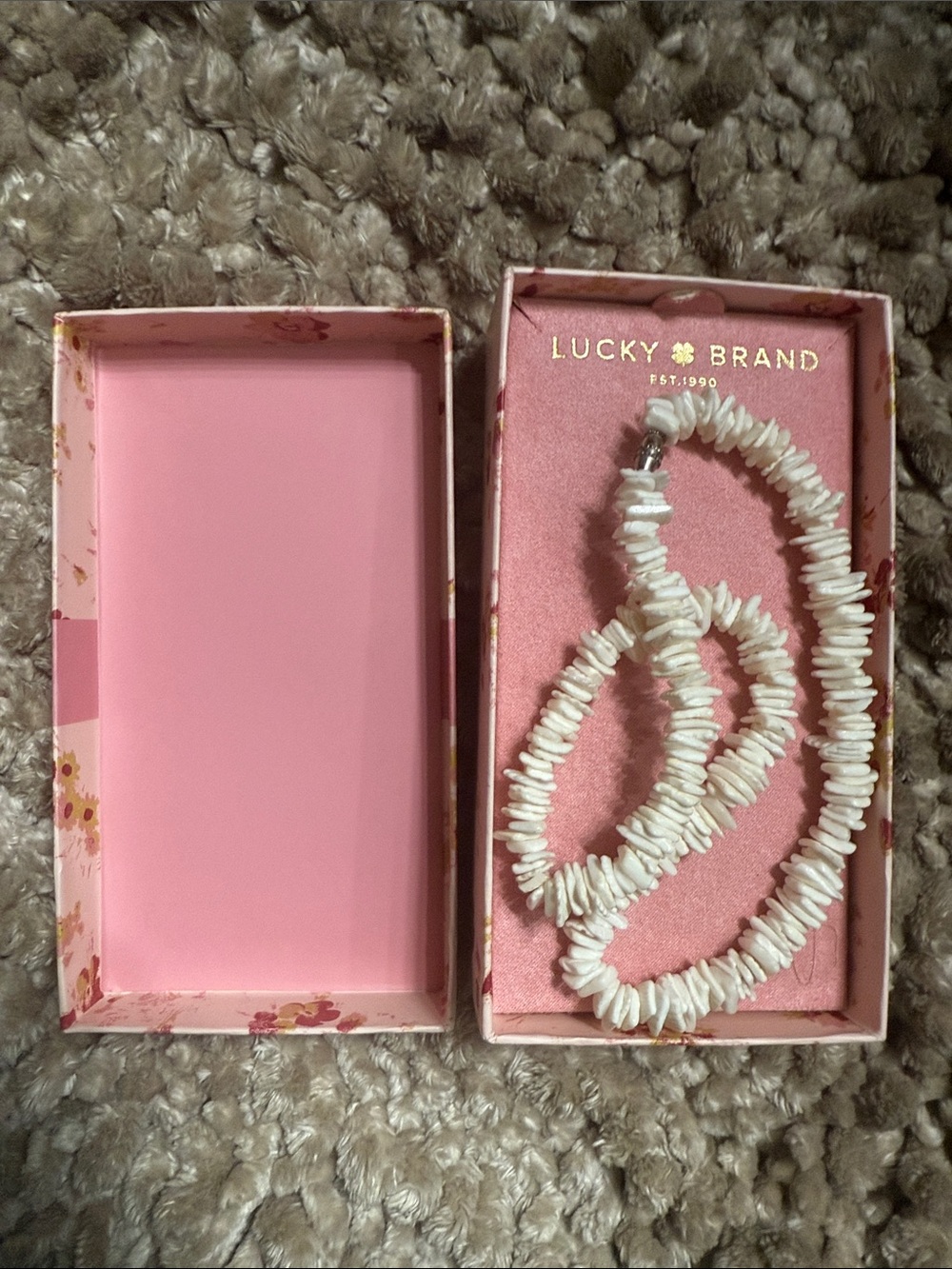 Lucky Brand White Shell Chip Strand Necklace